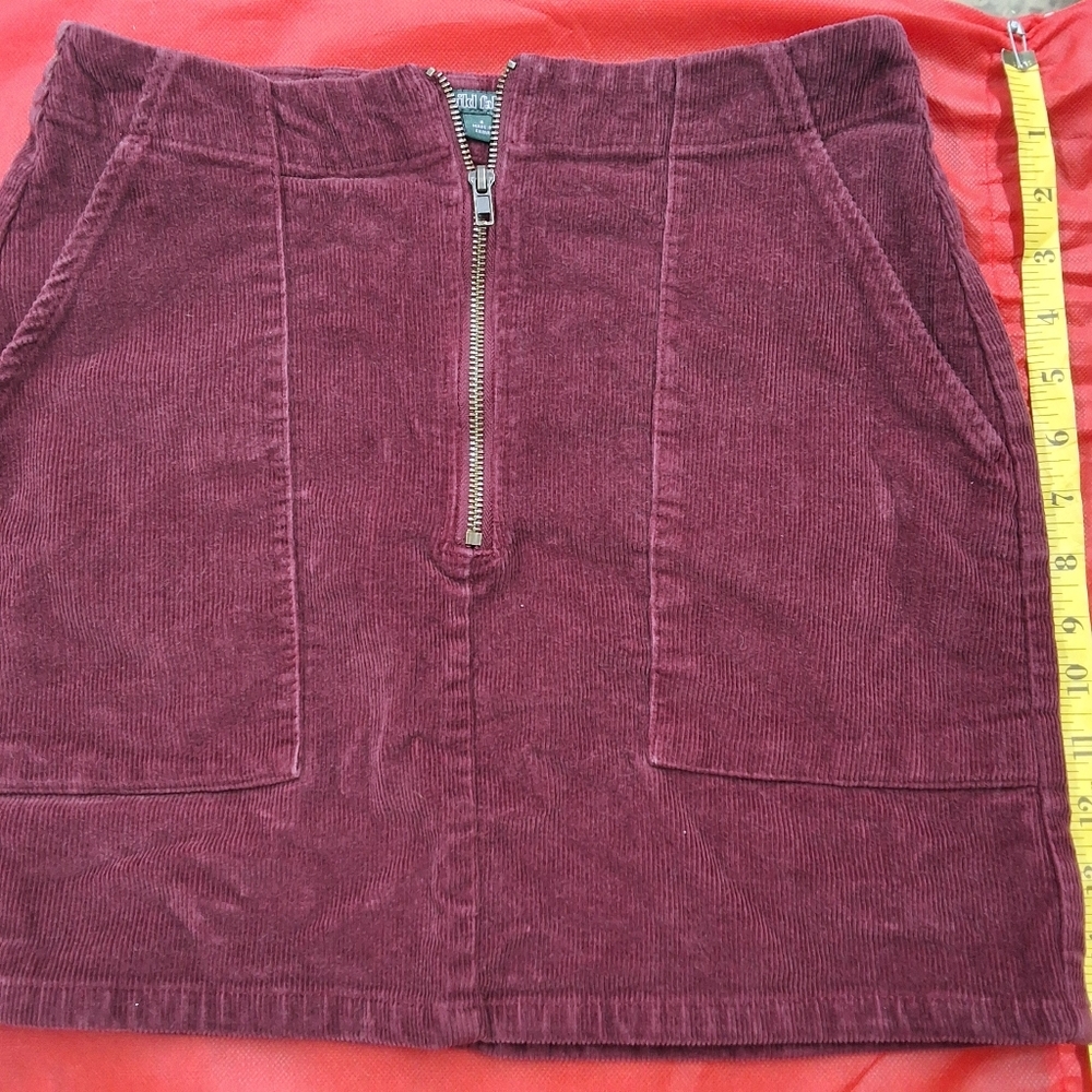 Wild Fable Burgundy Corduroy Skirt - Picture 5 of 12